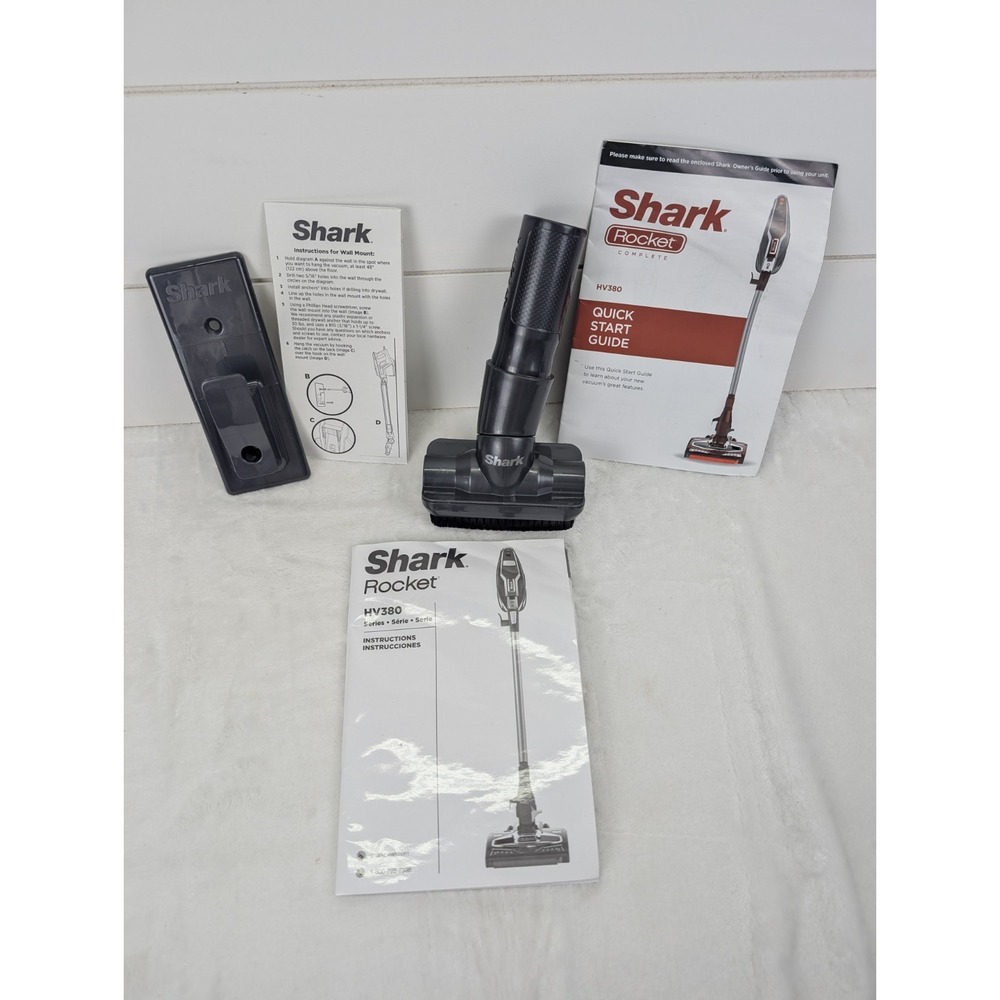 Shark Rocket HV380 Vacuum Attachment Lot Brush Tools Manual Wall Mount